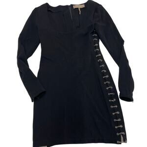 MaxAzria Dress Women Small Black Chain Link Mesh Side Cocktail Party